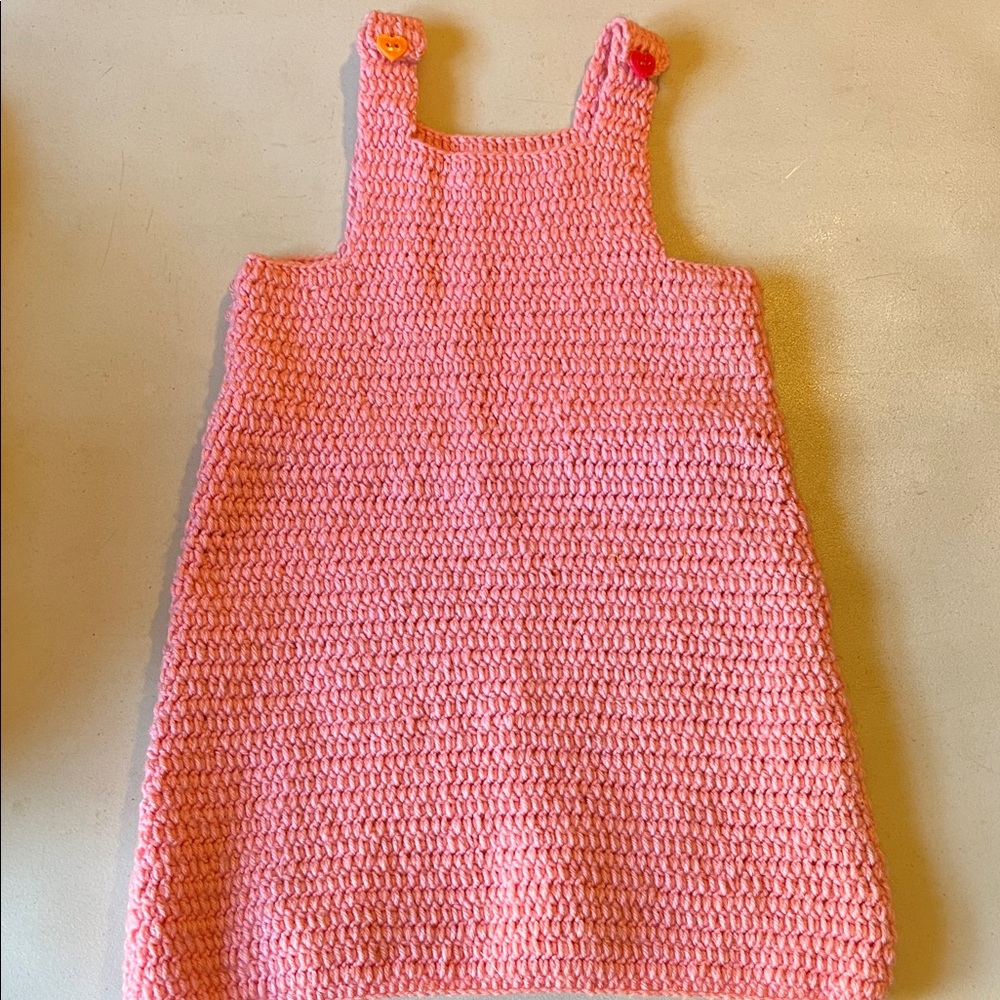 Pink Knit Sleeveless Dress Fits Up to 3T